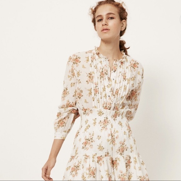 La Vie Rebecca Taylor Madeleine Floral Top Medium - Picture 3 of 12